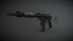 Semi-Automatic Carbine (Quality Arms Gun-8) rifle, assault, sci, fi, vintage, retro, carbine, semiauto, pistol, assault-rifle, weapon-3dmodel, cheap, weapons3d, tec9, sci-fi-weapon, weapons-guns, mat49, barebones, substance, weapon, blender, sci-fi, gun, smg, noai
