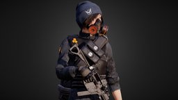 Division Agent (Rigged) agent, warrior, soldier, characterart, division, unrealengine, marvelousdesigner, thedivision, thedivision2, character, charactermodeling, model, gameasset, characterdesign, rogue, gameready