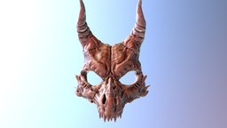 Baby Dragon's Skull Mask mask, babydragon, substancepainter, substance, skull, zbrush, dragon