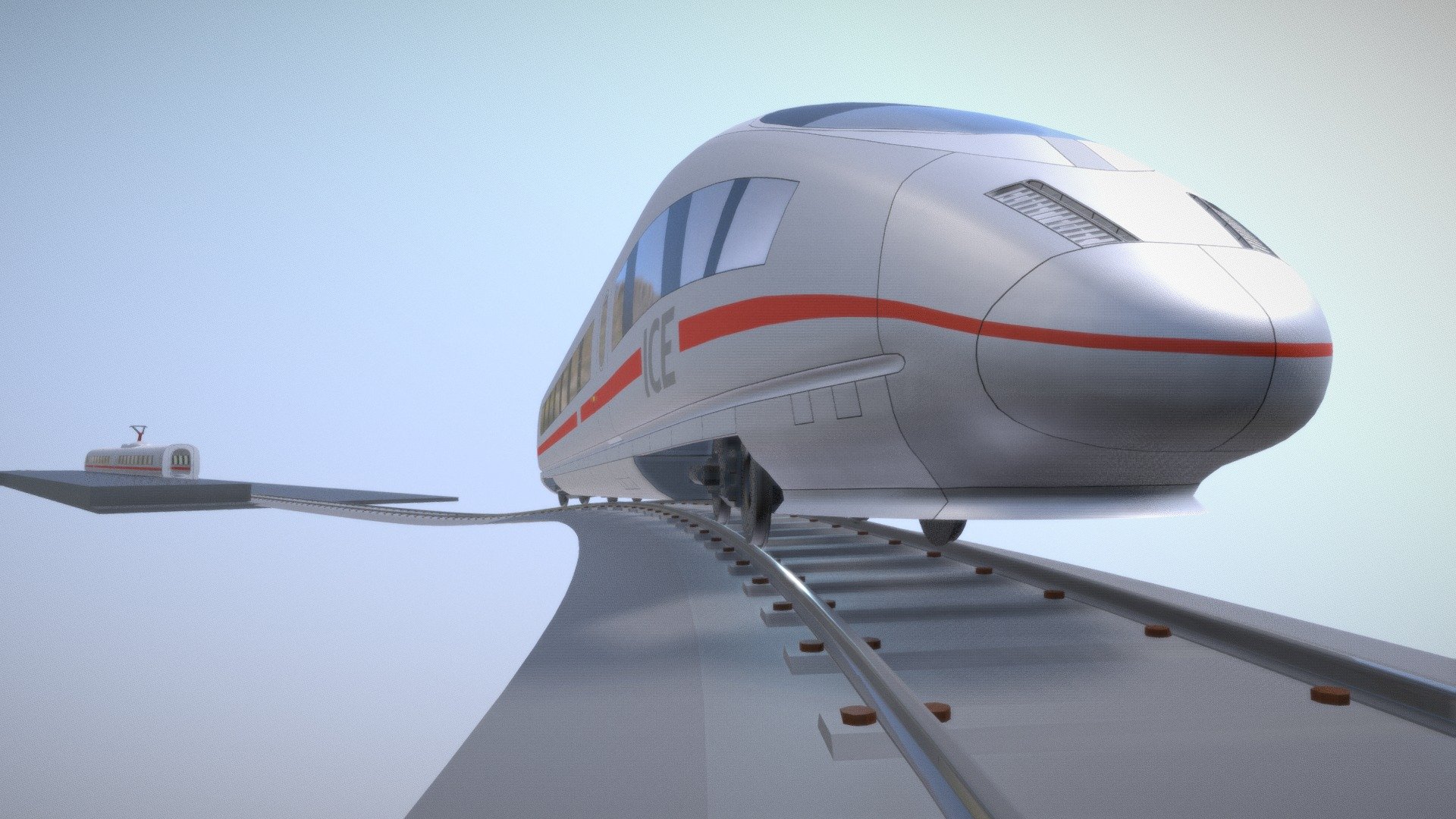 Testing my train-rig with an animation on an unrealistic curve 
(the curve is a bit to sharp, train would crash in real life).

I'm not 100% happy with the rig but so far it works well , the axes recognize the animation path, steering works and everything is on rail.

Next, I'll create the rig for the wagons and add some tire rotation.



WIP-1

WIP-2

WIP-3

WIP-4

WIP-6

Modelled, rigged and animated with Blender 2.79