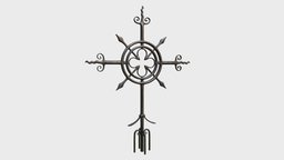 Cast iron Cross cross, ancient, old, religion, christianity, substancepainter, substance, history