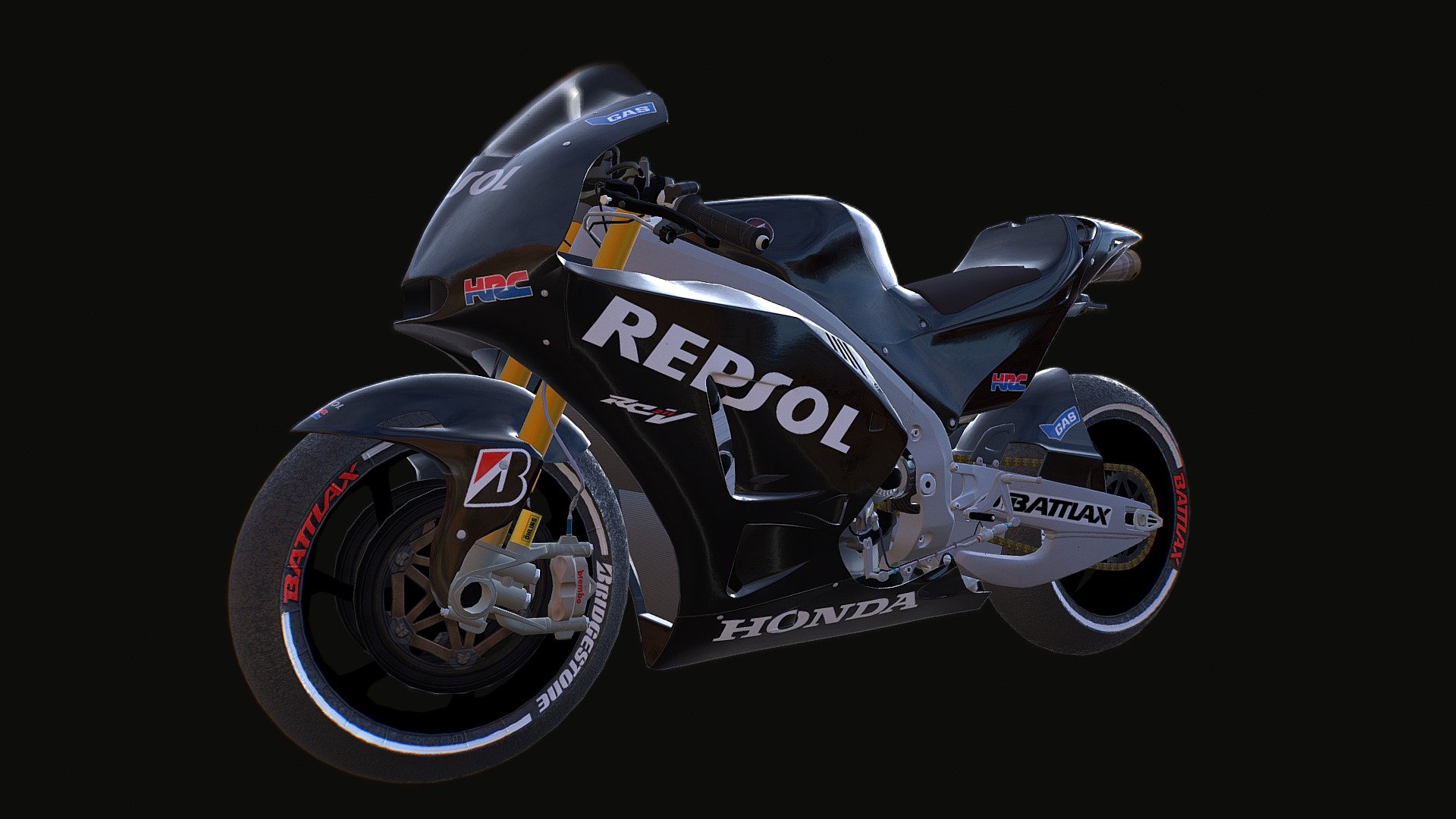 Game ready model of Honda RC213V
