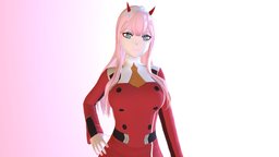 Zero Two 3D fan art from Darling in the FranXX fanart, cute, zero, pretty, animegirl, waifu, animemodel, darling, anime-character, darlinginthefranxx, darling-in-the-franxx, zerotwo, girl, anime