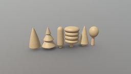 Wooden Tree Toy 2 tree, wooden, forest, kids, baby, toy, playing, set, children, play, player, wood