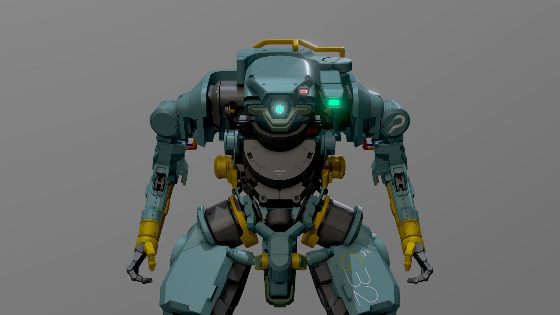 3D Model of Brian Sum’s great &lsquo;Heavy Lifter’ mech (his original concept can be found here: https://www.artstation.com/artwork/xNKmO).

A fully rendered version of the model can be found here: https://www.artstation.com/artwork/V9AX5