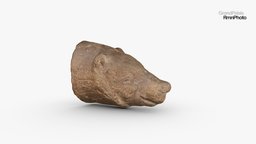 Tête d'ours archeology, bear, cave, exhibition, museum, sandstone, magdaleniense, francecollections, saint-germain, isturitz, art, prehistoric, sculpture, noai