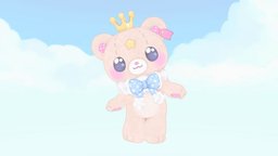 Hoshi's Teddy Bear bear, teddy, cloud, hoshi, star, plushie, prince, vtuber, substancepainter, substance, painter, blender, yumekawaii, yumekawa