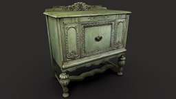 [REMAKE] green cabinet baking, b3d, furniture, photoscan, photogrammetry, lowpoly, 3dscan, house, home, noai