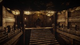 Modular Dungeon Catacombs - Level 2 rocks, leveldesign, dungeons, unity5, lowpolymodel, modularasset, level2, blender, gameasset, gameready