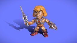 He-man Stylized Minifigure - 3D SCAN toy, figure, vintage, tmnt, 3dscanning, 80s, thundercats, skeletor, he-man, heman, gijoe, model, 3dscan, oldtoys, gi-joe