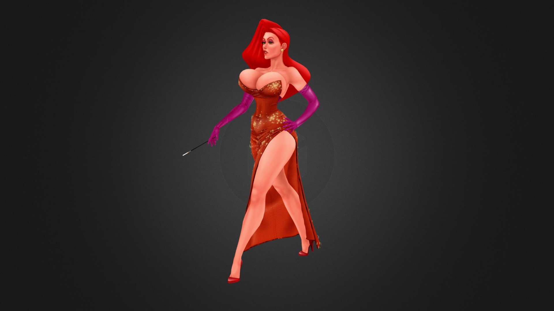 Fan Work based on Jessica Rabbit from Who Framed Roger Rabbit.