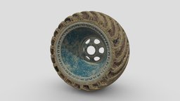 Wheel Arched - Painted steel - Very dirty 3d-model-wheel-arched, 3d-model-arched-wheel-of-a-truck, 3d-model-of-military-vehicle-wheel, 3d-model-arched-tire
