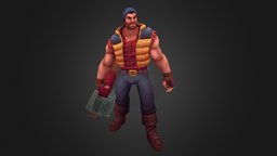 Lumberjack Darius - Riot Contest 2017 fanart, 3dcoat, leagueoflegends, contest, riot, darius, lumberjack, 2017, blender, poly, zbrush, noai