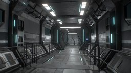Sci-Fi Modular Corridor & Door Ver.1 - Low Poly scene, fiction, future, prop, spacecraft, pack, collection, metal, science, corridor, science-fiction, asset, scifi, sci-fi, modular, space, spaceship, door, environment