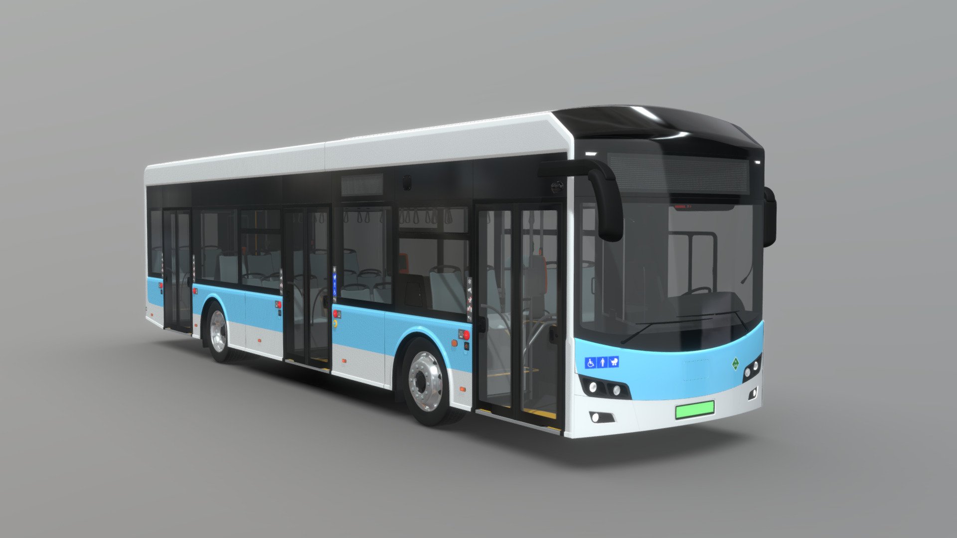 Modern fully low-floor city bus powered by a fuel cell that acts as a miniature hydrogen power plant.
Bus has undergone a slight design facelift, compared to my previous bus models.

[Updated model 23.02.2023]