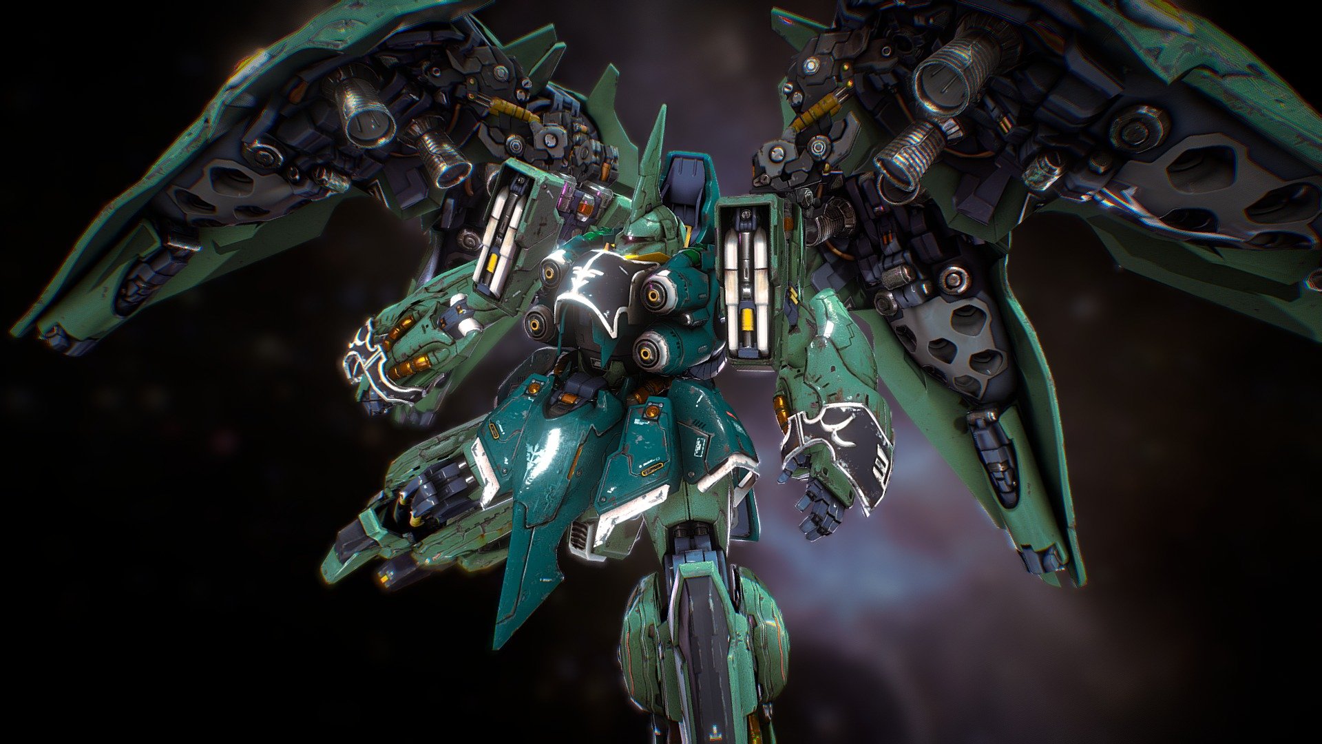 The Kshatriya is a mobile suit based on the NZ-000 Queen Mansa used by the first Neo Zeon.

Made in 3ds max 

Old project I made 6 years ago.