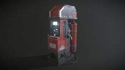 Futuristic Gas Pump gas, pump, prop, station, substancepainter, substance, asset, scifi, hardsurface, gameready