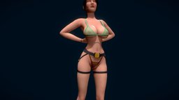 Lara Croft in Lingerie body, anatomy, warrior, fighter, , muscles, lara, croft, raider, woman, beautiful, strong, curves, feminine, lingerie, humanform, female, sculpture, tomb