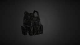 Armor Tactical Vest - low poly armor, vest, millitary, tactical, forgames, lowpolymodel, blender, texture, lowpoly