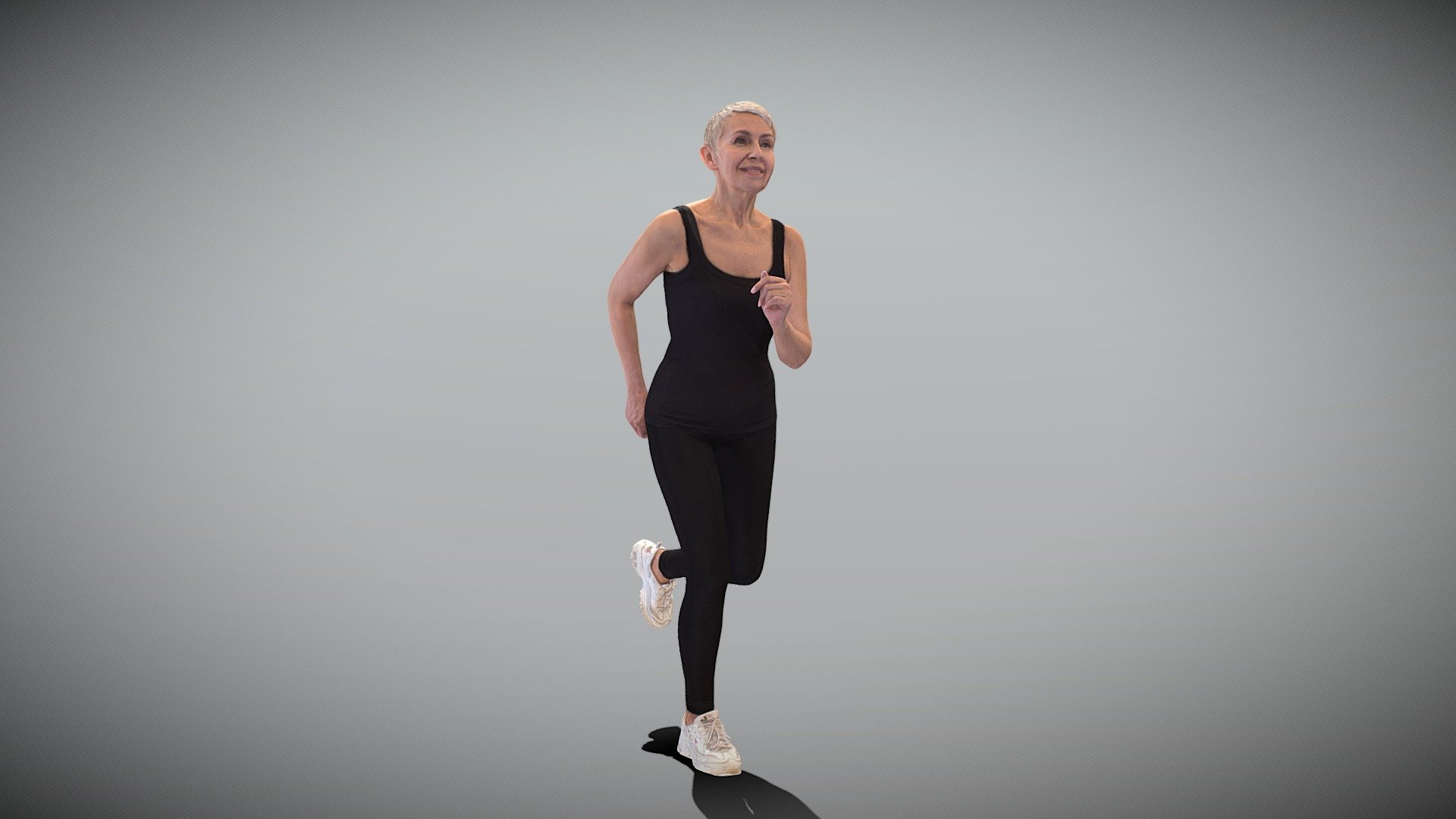 This is a true human size and detailed model of a sporty middle-aged woman of Caucasian appearance dressed in sportswear. The model is captured in casual pose to be perfectly matching various architectural and product visualizations, as a background or mid-sized character on a sports ground, gym, beach, park, VR/AR content, etc.

Technical specifications:




digital double 3d scan model

150k &amp; 30k triangles | double triangulated

high-poly model (.ztl tool with 5 subdivisions) clean and retopologized automatically via ZRemesher

sufficiently clean

PBR textures 8K resolution: Diffuse, Normal, Specular maps

non-overlapping UV map

no extra plugins are required for this model

Download package includes a Cinema 4D project file with Redshift shader, OBJ, FBX, STL files, which are applicable for 3ds Max, Maya, Unreal Engine, Unity, Blender, etc. All the textures you will find in the “Tex” folder, included into the main archive.

3D EVERYTHING

Stand with Ukraine!