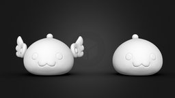 Angel Fan ART STL for 3DPrint cute, ro, slime, ragnarok, poring, ragnarok-online, game, angeling