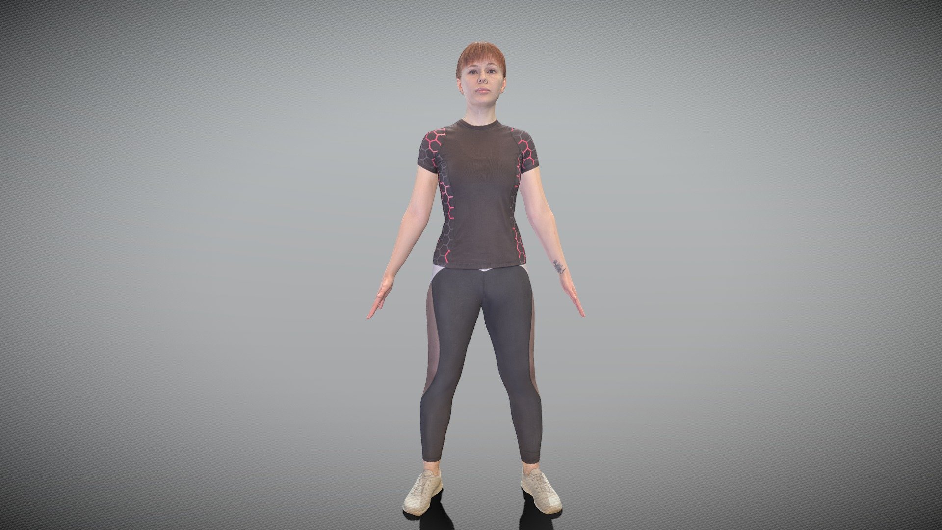 This is a true human size detailed model a beautiful young woman of Caucasian appearance dressed in sportswear. The model is captured in the A-pose with mesh ready for rigging and animation in all most usable 3d software.

Technical specifications:




digital double scan model

low-poly model

high-poly model (.ztl tool with 5-6 subdivisions) clean and retopologized automatically via ZRemesher

fully quad topology

sufficiently clean

edge Loops based

ready for subdivision

8K texture color map

non-overlapping UV map

ready for animation

PBR textures 8K resolution: Normal, Displacement, Albedo maps

Download package includes a Cinema 4D project file with Redshift shader, OBJ, FBX, STL files, which are applicable for 3ds Max, Maya, Unreal Engine, Unity, Blender, etc. All the textures you will find in the “Tex” folder, included into the main archive.

3D EVERYTHING

Stand with Ukraine!