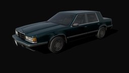 Riverside '88 - Low poly model automobile, sedan, transport, automotive, american, regular, low-poly-model, low-poly, vehicle, lowpoly, car