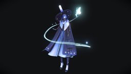 Moon Light Witch hat, moon, cloak, fairy, dress, stylised, berserk, witchcraft, outfit, poncho, moonlight, charactermodel, pbrtextures, marvelousdesigner, fromsoftware, berzerk, fantasycharacter, pbr-texturing, stylizedmodel, stylizedcharacter, pbr-materials, substancepainter, character, pbr, witch, zbrush, stylized, fantasy, magic, kentaromiura, ranni, rannithewitch