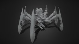 Spider Mech Model mech, spider, prop, transport, mecha, machine, sciencefiction, exo, weapon, vehicle, scifi, hardsurface, futuristic, fantasy, war, robot
