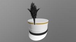 Shako Hat (White) hat, white, cap, historical, caps, hungarian, hats, military, shako