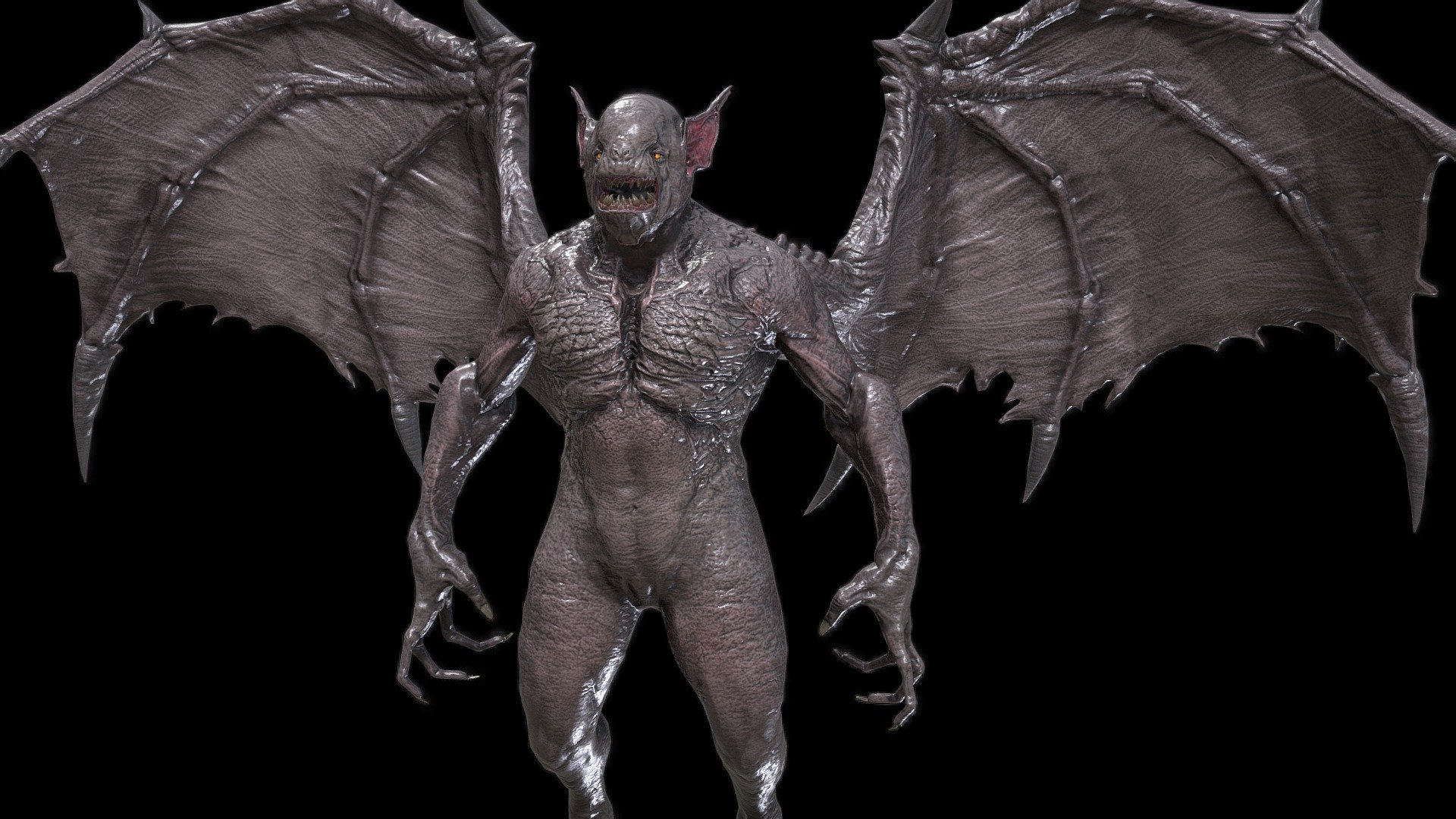 Low-poly model of the character FlyDemon

Suitable for games of different genre: RPG, strategy, first-person shooter, etc.

Textures pack one 4096x4096

three skins

7 materials

10 texture maps

The model contains 9 animations

attack

attack2

jump

walk

running

ThirdPersonIdle

ThirdPersonIdle2

fly

fly2

faces 23500

verts 11900

tris 23500