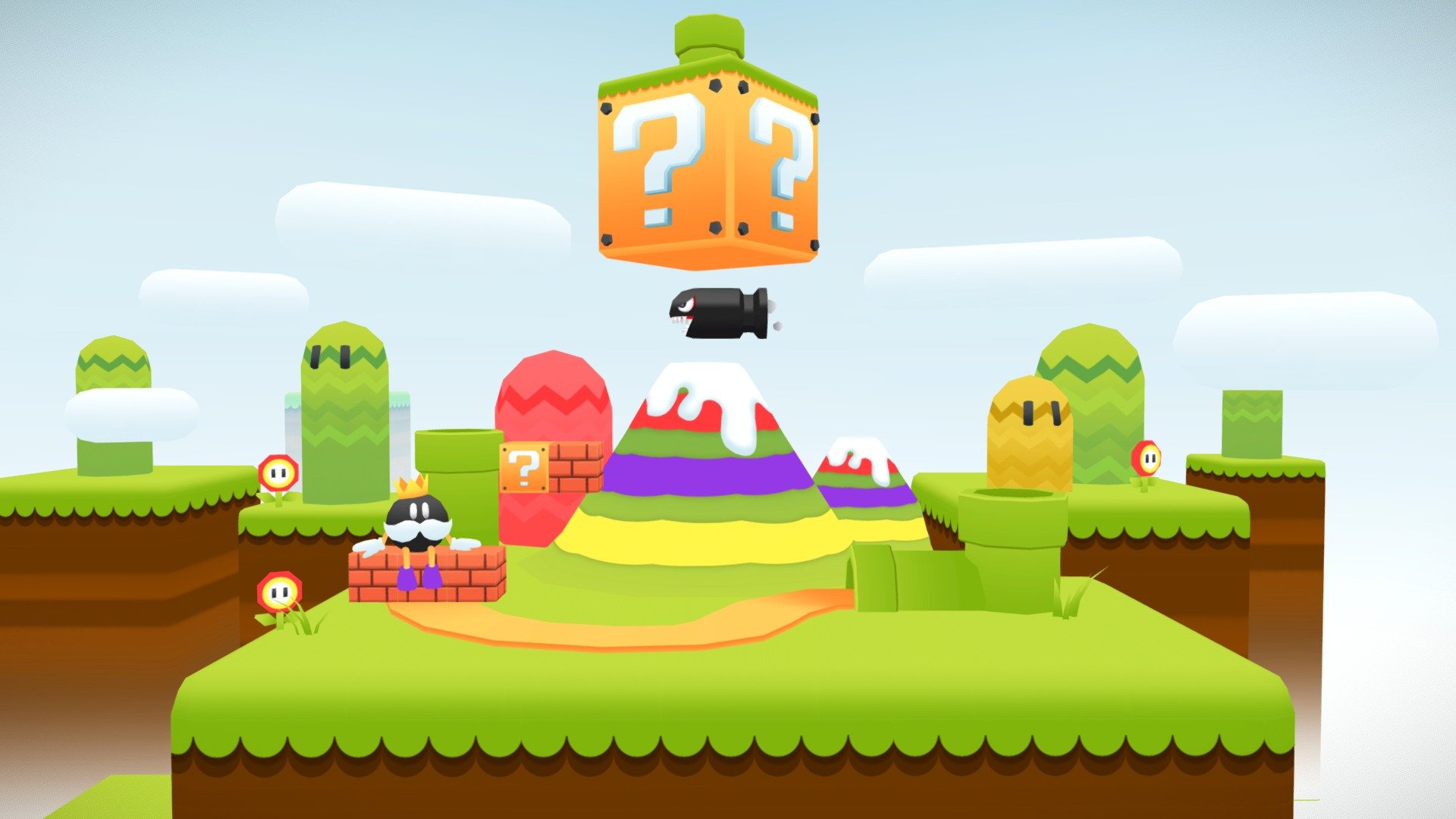 Mario world 
done on blender for ZEPELLIN company
for VR AR Project.