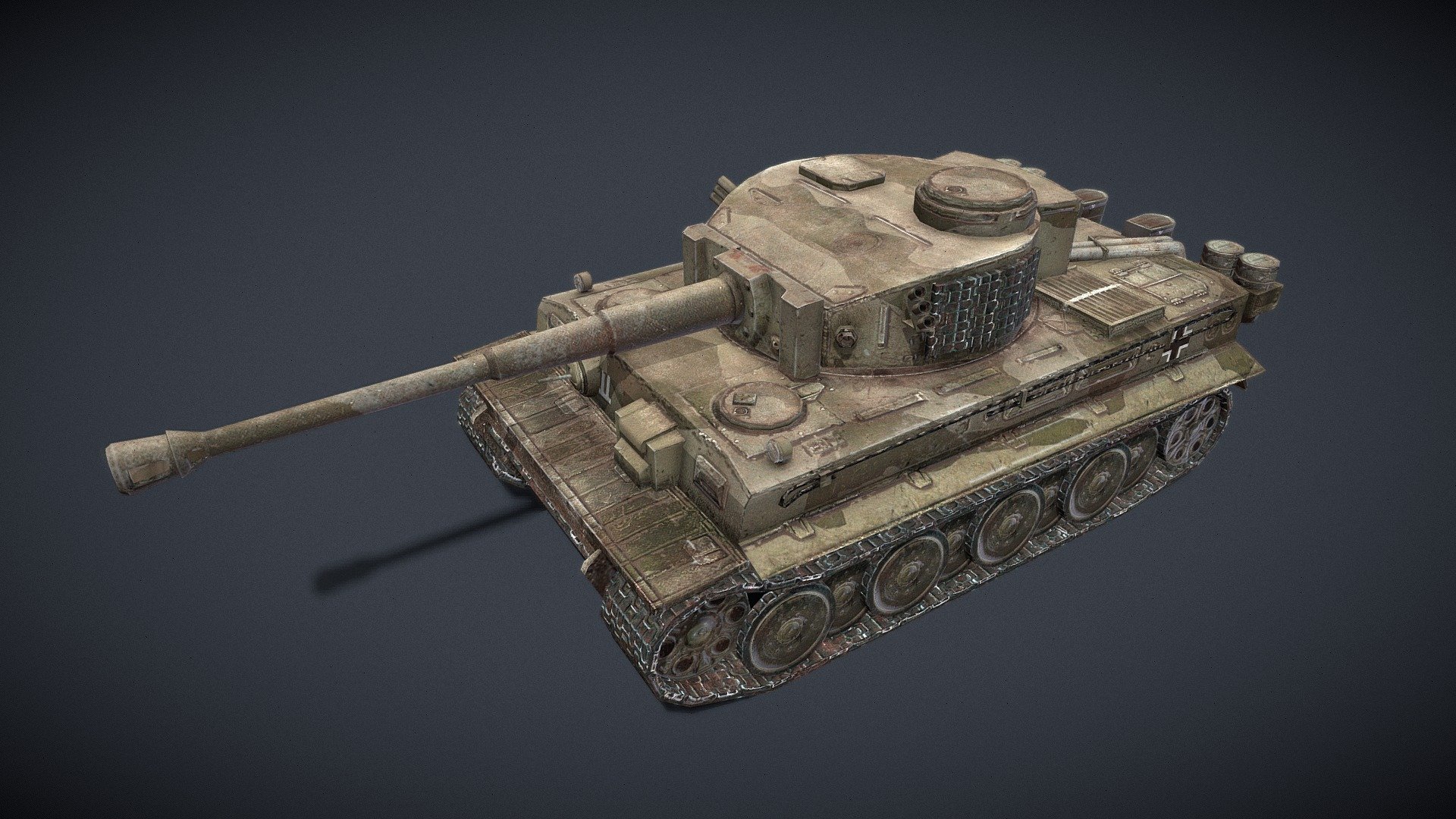 Panzer VI “Tiger” German Heavy Tank low poly 3D model.




2143 polys

4132 tris

2359 verts

2K PBR textures. Ready for games.
