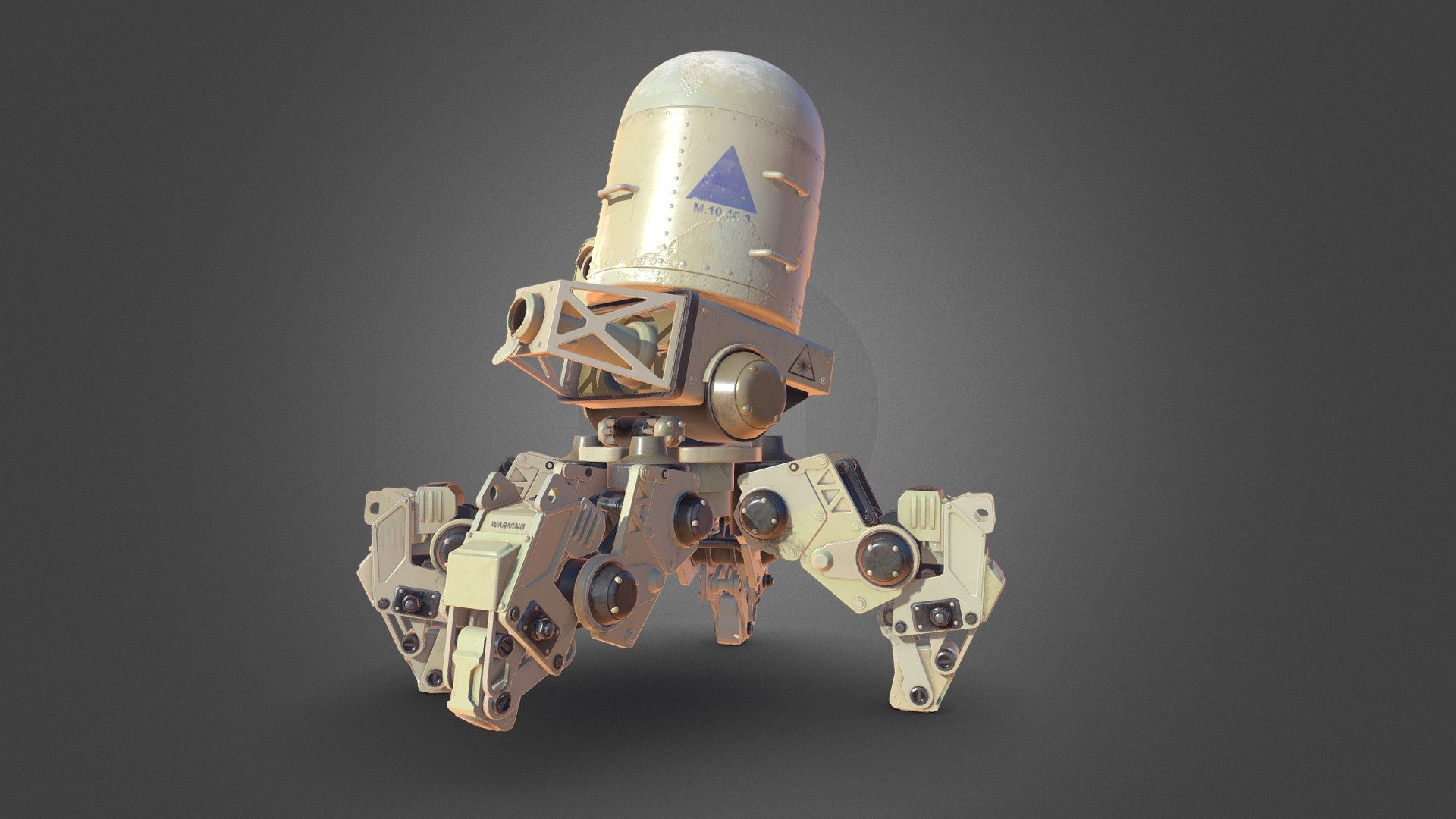 Laser Point Defense Drone.

Used Phalanx Turret System as inspiration for this one.

If you want to see some renders feel free to visit my Artstation page.
https://www.artstation.com/artwork/geVr8