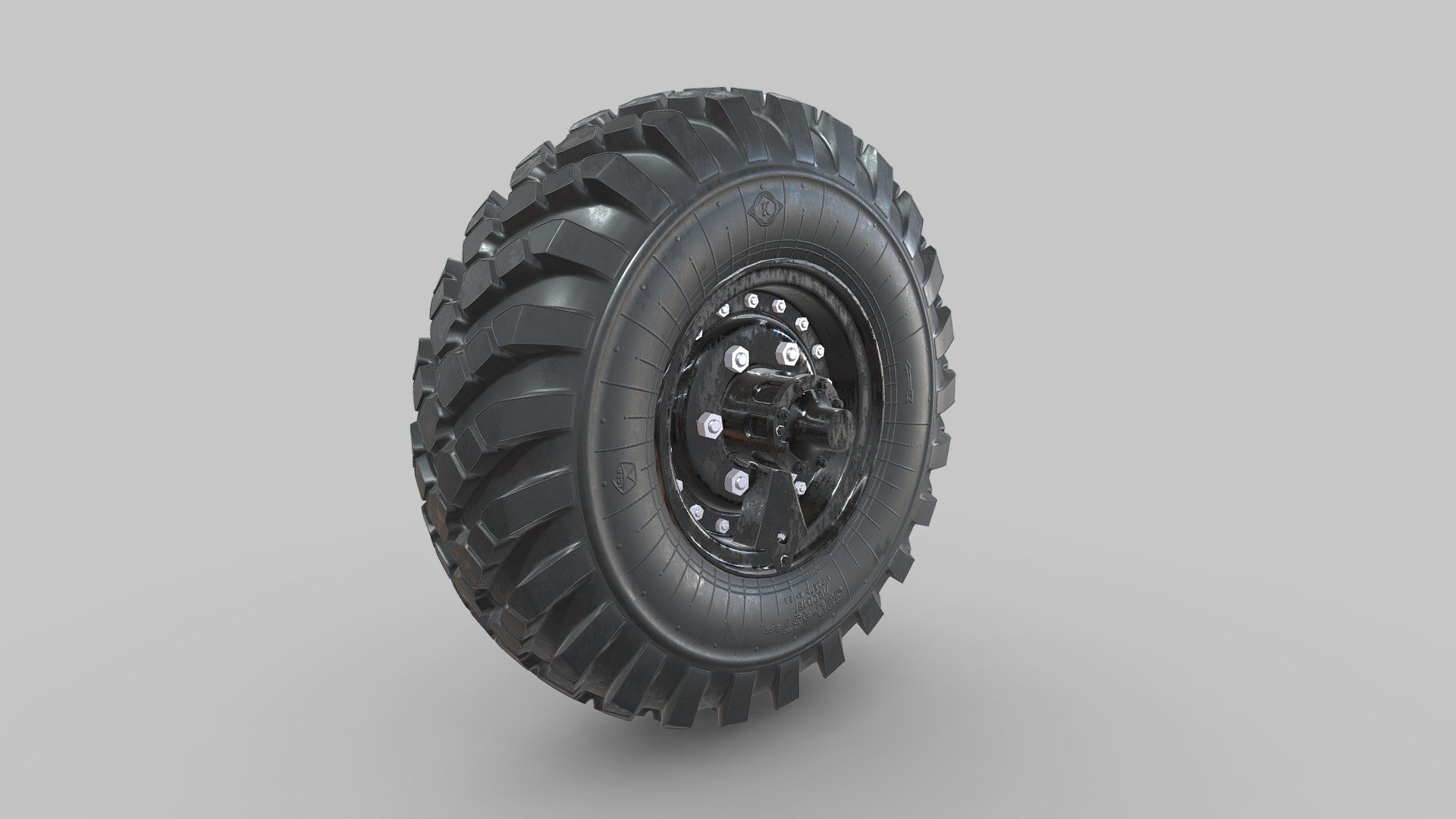 3D Model ZIL-157 truck Wheel / 3D модель - Колесо грузового автомобиля ЗИЛ-157.