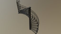 Round Stairs victorian, steampunk, stairs, vintage, round, midpoly, iron, castiron, stair, modular