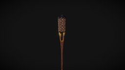 Outdoor Torch lamp, torch, stick, tiki, fire, lighting, lowpoly, gameasset, light