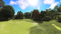 SKY BOX 8K - FOREST SCENE WITH CLEAR BLUE SKY scene, sky, forest, garden, 360, clouds, level, map, panorama, nature, wallpaper, hdri, skybox, landsape, cloudy, cubemap, house, blue, inviroment