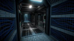 Sci-fi Hallway b3d, corridor, eevee, fututre, blender, plane, cycles, noai