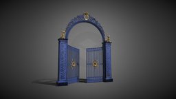 iron portal stockholm portal, gate, entrance, sweden, park, pillar, metal, iron, stockholm, touristic, substancepainter, substance, photogrammetry, 3dsmax, 3df-zephyr, door, djurgarden
