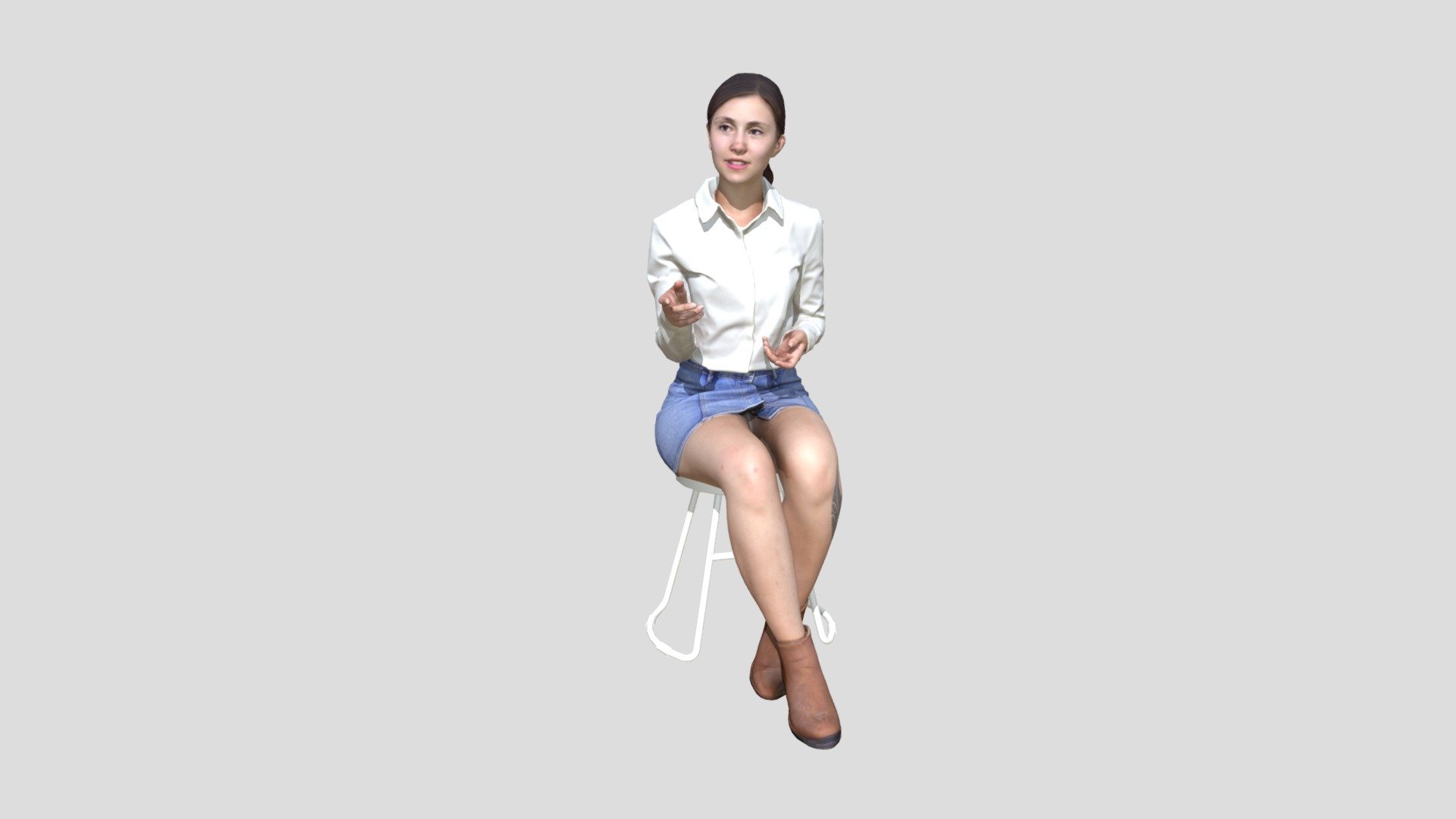 Check out our entire 3D people and clothing collection at https://numikpopulate.com/

Render Engine Compatibility:

Vray 3.60.03 + 3DS Max 2014 and later
 Corona 3 (Hotfix 2) + 3DS Max 2014 and later

3D model details:

Geometry: Polygon Triangulated
 Polygons:30,000
 Vertices:15,000

Textures:

4096 x 4096 Diffuse Map
 4096 x 4096 Reflection Map
 4096 x 4096 Normal Map

Materials: Yes
 UV Mapped: Yes
 Unwrapped UVs: Non-overlapping

Files included:

3dsMax 2014 with V-Ray 3.60.03
 3dsMax 2014 with Corona 3 (Hotfix 2)
 .OBJ
 .JPEG Character Diffuse Map 4096 x 4096 Resolution
 .PNG Character Normal Map 4096 x 4096 Resolution
 .JPEG Character Reflection Map 4096 x 4096 Resolution

Additional information:

Units in Millimeter
 This model is not rigged or non-animatable*