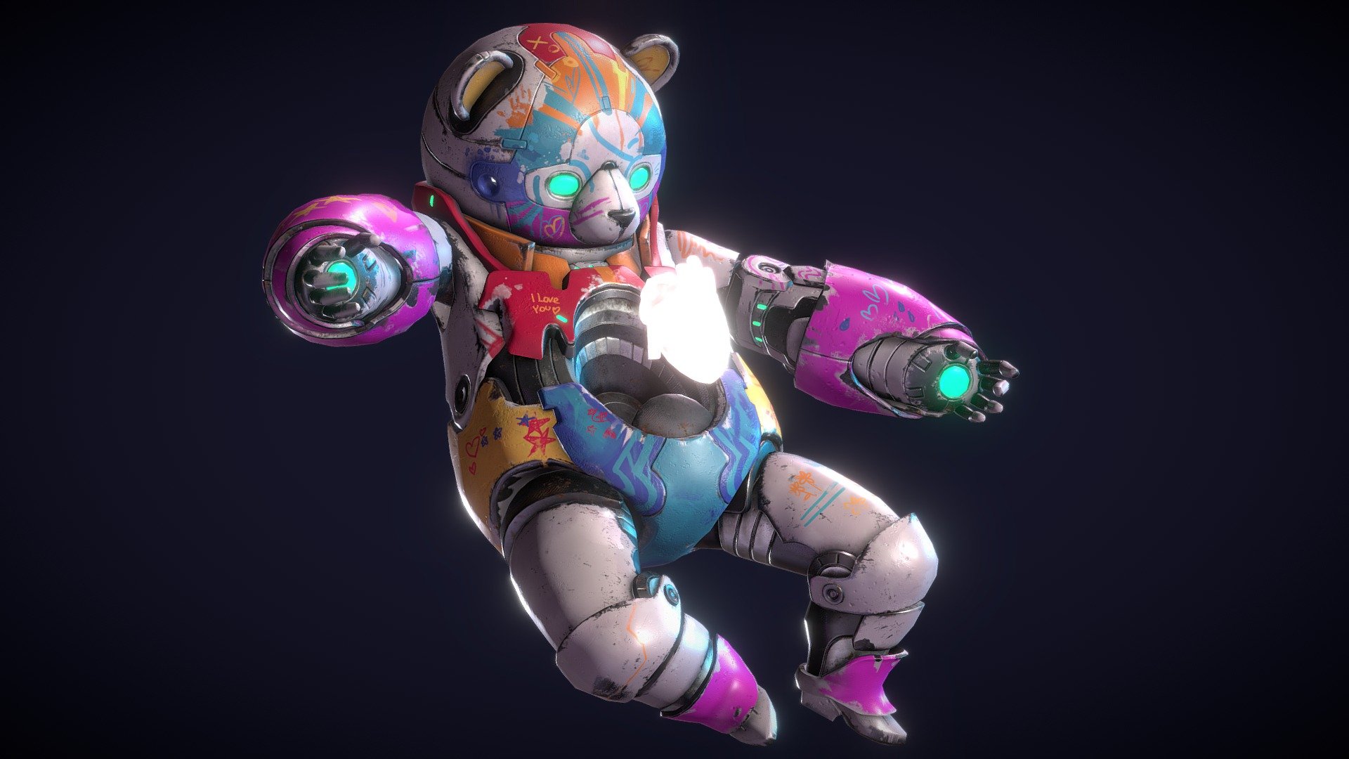 &ldquo;This bear was originally designed by Luke who is 4 years old. His character’s name is Hope who is a rainbow coloured bear with a heart in his tummy.