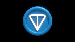 Toncoin or TON Crypto Coin with cartoon style coin, money, ton, bitcoin, token, currency, crypto, illustration, exchange, metaverse, cryptocurrency, blockchain, telegram, nft, cartoon, 3d, technology, modelling, web3, toncoin