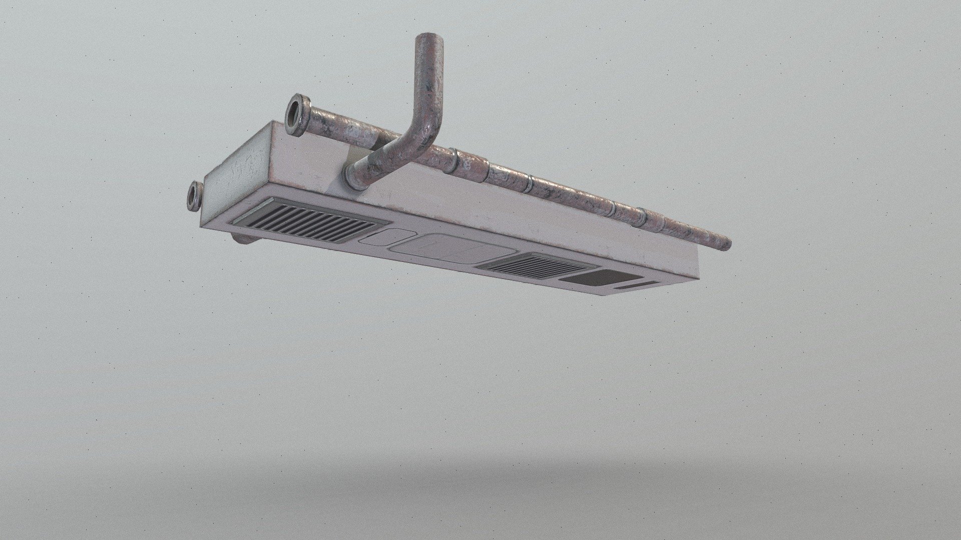 A worn vent with pipes attatched.  Handy modular prop for any sort of interior scene.  

PBR textures @4k