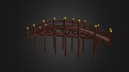 JAPANESE CARTOON BRIDGE medieval, cartoon, game, 3dmax, bridge, japanese