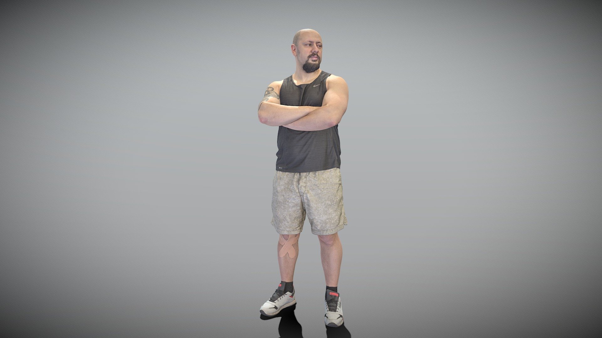 This is a true human size and detailed model of a sporty handsome young man of Caucasian appearance dressed in a sportswear. The model is captured in a casual pose to be perfectly matching to various architectural and product visualizations as a background, mid-sized or close-up character on a sport ground, gym, park, VR/AR content, etc.

Technical specifications:




digital double 3d scan model

150k &amp; 30k triangles | double triangulated

high-poly model (.ztl tool with 5 subdivisions) clean and retopologized automatically via ZRemesher

sufficiently clean

PBR textures 8K resolution: Diffuse, Normal, Specular maps

non-overlapping UV map

no extra plugins are required for this model

Download package includes a Cinema 4D project file with Redshift shader, OBJ, FBX, STL files, which are applicable for 3ds Max, Maya, Unreal Engine, Unity, Blender, etc. All the textures you will find in the “Tex” folder, included into the main archive.

3D EVERYTHING

Stand with Ukraine!