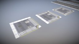 Modular Roads Pack exterior, transport, urban, highway, road, pack, cityscape, suburban, unity3d, asset, mobile, city, street, modular, gameready, environment