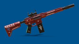 Custom M4  technical m4, weapon, 3d, military, cinema4d, gun, noai