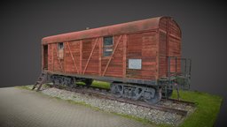Deportees wagon train, locomotive, ww2, soviet, photorealistic, wagon, crime, lithuania, deportation, realitycapture, photogrammetry, history, sovietcrimes, marijampole