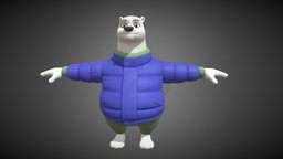 cartoon PolarBear Anthropomorpha polarbear, cartoon, anthropomorpha
